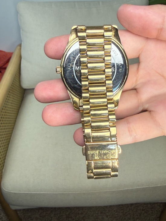 Michael Kors Emerald Green Yellow Gold Plated Stainless Steel Blake Watch MK3226 main image 5